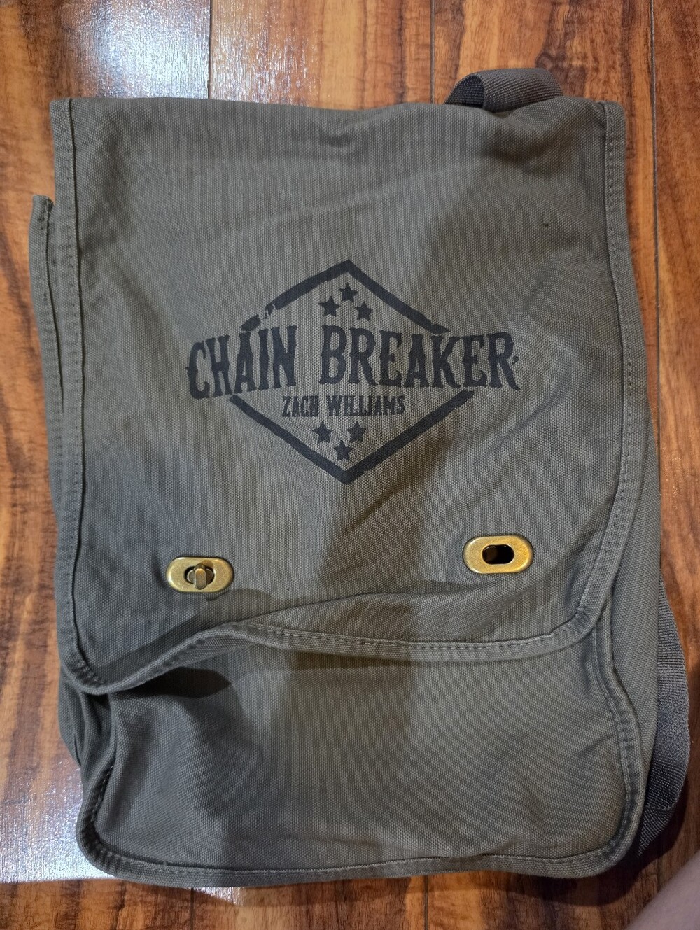 Chain Breaker Olive Green Canvas Messenger Bag Zach Williams Christian Band